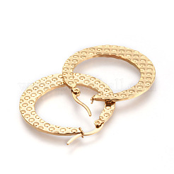 201 серьги-кольца из нержавеющей стали EJEW-A054-22G