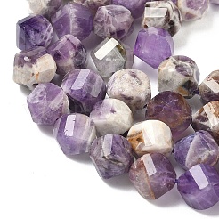 Нити из натуральных шевронных аметистовых бусин&nbsp;G-C267-B01