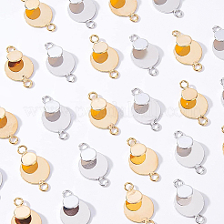 28 шт. 2-х цветные латунные соединительные звенья&nbsp;KK-BC0002-53