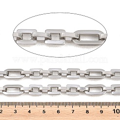 201ステンレス鋼製オーバル型、スクエアリンクチェーン付き  スプールで  溶接されていない  ステンレス鋼色  16x8x3mmと10x6x2.5mmと10x8x2mm&nbsp;CHS-H118-16P