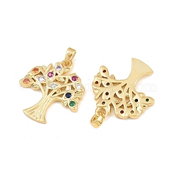 Pendentifs en laiton avec zircon cubique micro pavé&nbsp;CU-CBA765C-12G