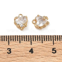Ciondoli con micro pavé in ottone per San Valentino&nbsp;KK-B172-13G