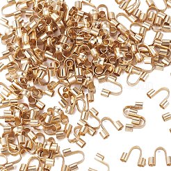 304サージカルステンレススチールワイヤーガーディアンとプロテクター150個  18KGP本金メッキ  穴：1.5mm  5x6.6x2mm&nbsp;STAS-TA0006-35C-G