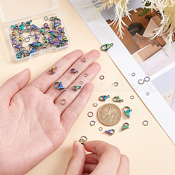 40 шт. 4 стиля ионного покрытия (IP) радужного цвета застежки-лобстеры из нержавеющей стали 304 STAS-UN0039-06