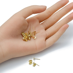 20 шт. фурнитура для сережек-гвоздиков из нержавеющей стали 304&nbsp;STAS-YW0001-42E