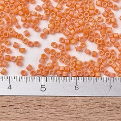 MIYUKIデリカビーズ小  シリンダー  日本製シードビーズ  15/0  （dbs1593)マット不透明マンダリンab  1.1x1.3mm  穴：0.7mm  約3500個/10g&nbsp;X-SEED-J020-DBS1593