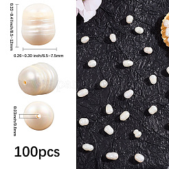 100 шт. бусины из натурального пресноводного жемчуга PEAR-LT0001-10