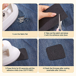 4 pieza de parches de tela vaquera para planchar y coser&nbsp;SENE-TA0001-03