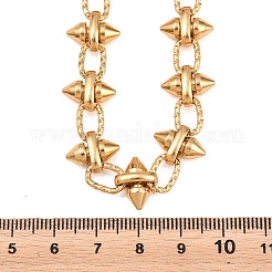 Halsketten aus Edelstahl 304 mit kegelförmigen Stachelgliedern für Damen&nbsp;SA-H001-22G