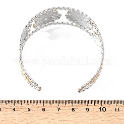 Brazaletes tipo brazalete huecos con forma de flor&nbsp;SA-CBAB767-25GP