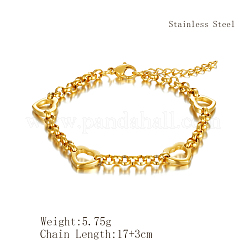 Нержавеющая сталь сердца ссылка браслеты&nbsp;US7880-2