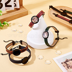 5шт набор для самостоятельного изготовления браслета из шнура из искусственной кожи DIY-TA0012-05EB