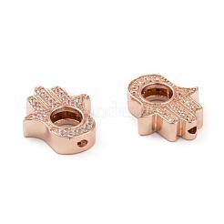 Montatura a pallina in zirconia cubica di grado aaa placcata in ottone placcato di lunga durata&nbsp;ZIRC-G090-51RG-NR
