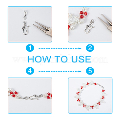 Тибетское Хук Стиль и глаз застежками&nbsp;TIBE-PH0005-13-WH