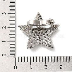 Реечное покрытие латунь микро паве прозрачный кубический цирконий твистер застежки&nbsp;KK-F863-06P