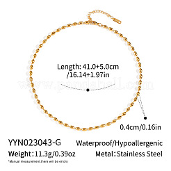 Европейские 4 мм 304 нержавеющая сталь рисовые шарики цепи ожерелья для женщин&nbsp;JU3322