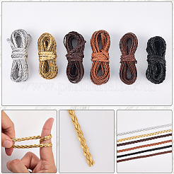 Двухслойный плетеный шнур из искусственной кожи длиной 5 м.&nbsp;LC-GF0001-12F