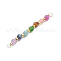 Подвески-фигурки с круглыми бусинами-соединителями из натурального тайваньского нефрита&nbsp;PALLOY-JF04565-02