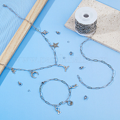 Наборы для изготовления ювелирных изделий из цепочек-скрепок из нержавеющей стали 304 своими руками&nbsp;DIY-DC0003-66