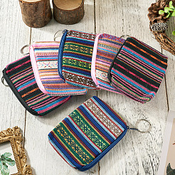 6 шт. кошельки из хлопчатобумажной ткани в полоску в стиле бохо&nbsp;ABAG-TA0001-83