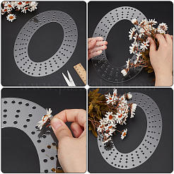 5 шт. акриловые круглые овальные доски для венков DIY-WH0570-18