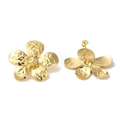 Серьги-гвоздики из латуни с реечным покрытием EJEW-B062-16G