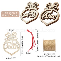 Деревянные подвесные украшения&nbsp;AJEW-NB0001-96