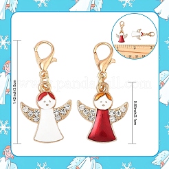 Подвесные украшения из эмали из сплава 10 шт.&nbsp;HJEW-YW00277-01