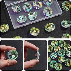 16 pezzo di strass di vetro ottagonale da cucire&nbsp;GLAA-SP0001-83B-01