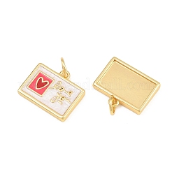 Pendentifs d'émail en laiton &nbsp;KK-CBABBCE-04B-G