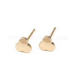 Pendientes de trébol de latón para mujer&nbsp;EJEW-G441-06D-G