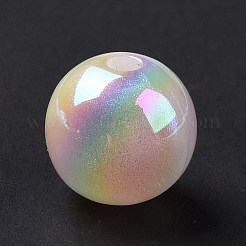 Placcatura uv perline acriliche iridescenti arcobaleno&nbsp;OACR-C010-05H