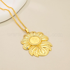 Элегантные латунные ожерелья с подвеской в виде цветка розы для женщин LF6456