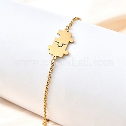 201 браслет-головоломка из нержавеющей стали Pulsera BJEW-B128-03G