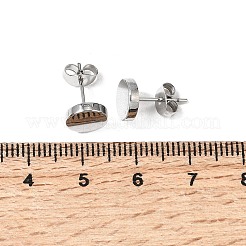 Boucles d'oreilles à tige en acier inoxydable 304&nbsp;EJEW-L309-01B-P