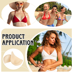 Coussinets de soutien-gorge en polyester&nbsp;DIY-WH0816-072B-02