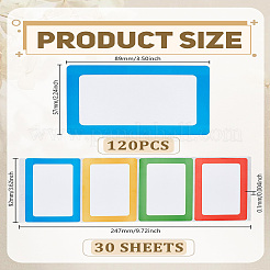 30 лист латунных бейджей водонепроницаемые пустые наклейки&nbsp;DIY-LP0004-06