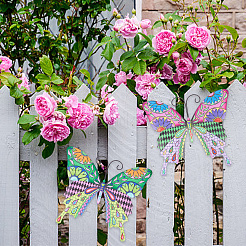 2 décoration murale en fer 2 couleurs&nbsp;AJEW-CN0001-58A