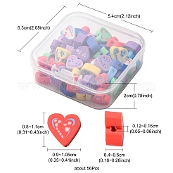 65шт бусины из полимерной глины ручной работы CLAY-YW0001-68