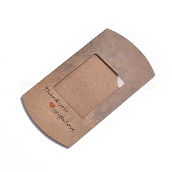 紙枕ボックス  ギフトキャンディー梱包箱  クリアウィンドウ付き  花柄  バリーウッド  12.5x8x2.2cm&nbsp;CON-G007-03B-03