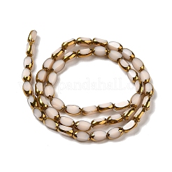 Гальванические непрозрачные цветные стеклянные бусины&nbsp;EGLA-Q127-A01-02J