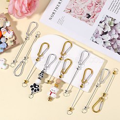 10шт 2 цвета алюминия с карабинами для скалолазания&nbsp;AJEW-SZ0002-57