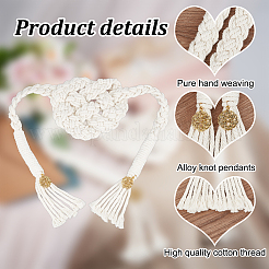 Корсажи на запястье из хлопкового шнура макраме для свадьбы&nbsp;DIY-OC00003