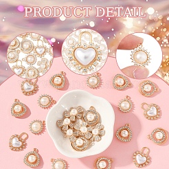 25 шт. 5 стиля подвески из сплава со стразами FIND-FS0003-53