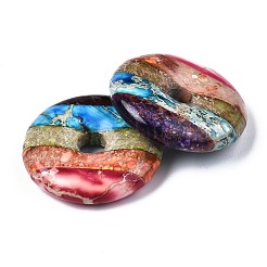 Кулоны из натуральной императорской яшмы цвета радуги G-S359-324