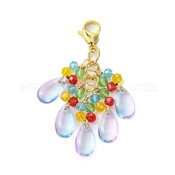 Decorazioni pendenti con perline di vetro&nbsp;HJEW-JM02801-02