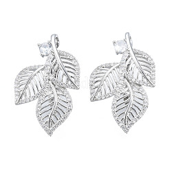 Застежки-твистеры из латуни с микропейвом и прозрачным фианитом KK-N233-402P