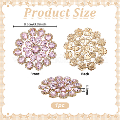 Applique en strass en laiton&nbsp;DIY-FG0009-87B