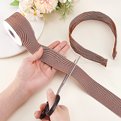 ポリエステルリボン  洋服アクセサリー  フラット  シエナ  1-1/2インチ（38mm）  約9.84ヤード（9m）/ロール&nbsp;OCOR-WH0036-83D-03