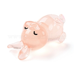 Ornamento di coniglio in resina luminosa&nbsp;DJEW-R011-02B